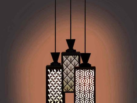 Design Wooden 3 Lights Pendant Foyer Ceiling Lamp | 8 x 4 x 35 inches For Sale