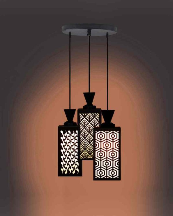 Design Wooden 3 Lights Pendant Foyer Ceiling Lamp | 8 x 4 x 35 inches For Sale