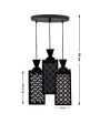 Ambiente Wooden 3 Lights Pendant Foyer Ceiling Lamp | 8 x 4 x 35 inches Cheap