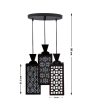 Estético Wooden Pendant 3 Lights Foyer Ceiling Lamp | 8 x 4 x 35 inches Cheap