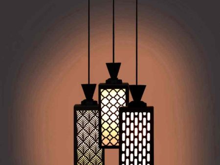 Armonioso Wooden 3 Lights Pendant Foyer Ceiling Lamp | 8 x 4 x 35 inches Hot on Sale