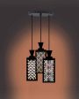 Elegancia Wooden 3 Lights Pendant Foyer Ceiling Lamp | 8 x 4 x 35 inches For Discount