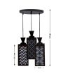 Elegancia Wooden 3 Lights Pendant Foyer Ceiling Lamp | 8 x 4 x 35 inches For Discount