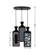 Decorative 3 Shades Wooden Pendant Ceiling Lamp | 8 x 4 x 35 inches For Cheap