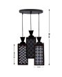 Clásico Wooden 3 Lights Pendant Foyer Ceiling Lamp | 8 x 4 x 35 inches Sale