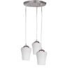 Chic Triple Glass Shade Hanging Ceiling Light Pendant Lamp | 13 x 13 x 32 inches For Cheap