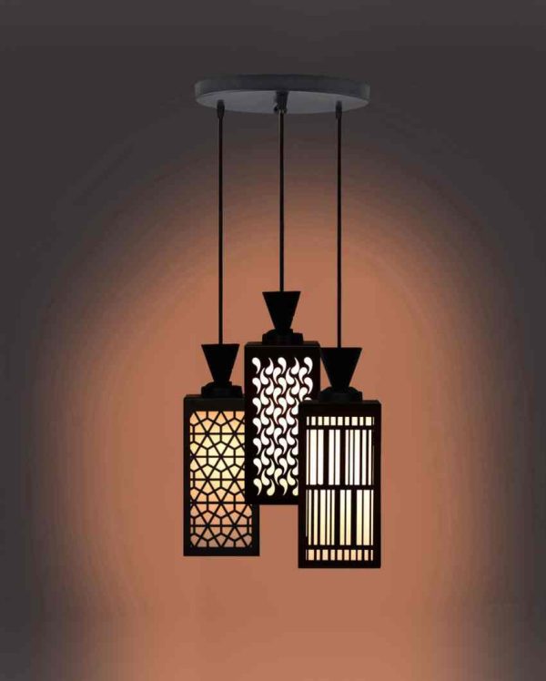 Creador 3 Lights Wooden Pendant Foyer Ceiling Lamp | 8 x 4 x 35 inches Online Hot Sale