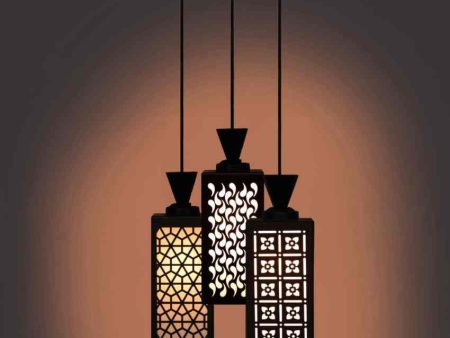 Arte 3 Lights Wooden Pendant Foyer Ceiling Lamp | 8 x 4 x 35 inches Sale