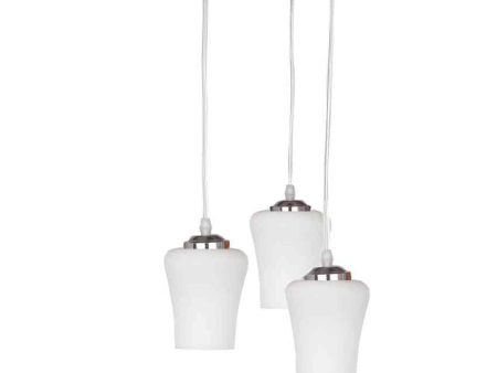 Elegant Triple Glass Shade Hanging Ceiling Light Pendant Lamp | 13 x 13 x 32 inches Online now