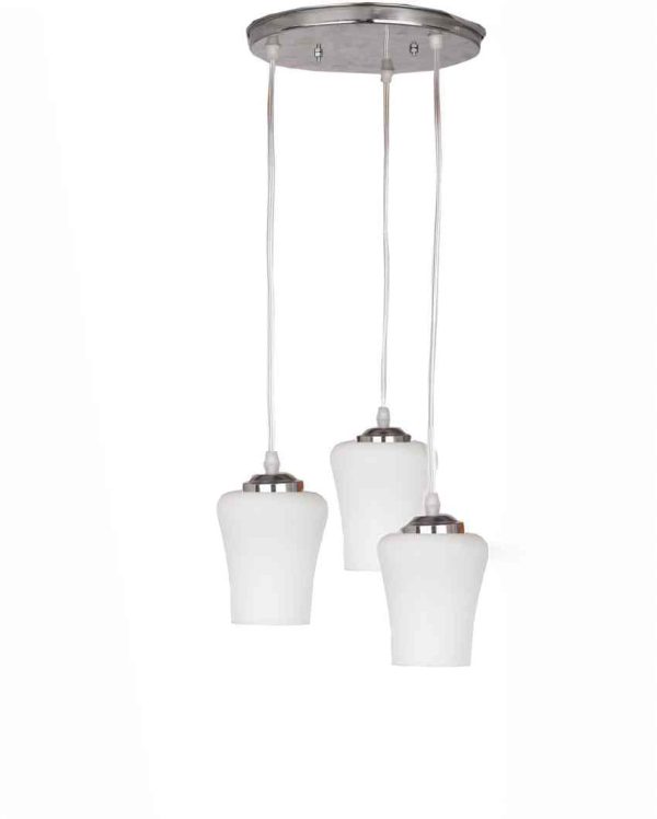 Elegant Triple Glass Shade Hanging Ceiling Light Pendant Lamp | 13 x 13 x 32 inches Online now