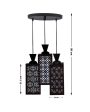 Colgante 3 Lights Wooden Premium Foyer Ceiling Lamp | 8 x 4 x 35 inches Cheap