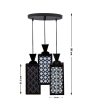 Detallado Wooden 3 Lights Pendant Foyer Ceiling Lamp | 8 x 4 x 35 inches Discount