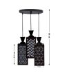 Elegante 3 Lights Wooden Pendant Foyer Ceiling Lamp | 8 x 4 x 35 inches Online Hot Sale