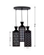 Elegant 3 Lights Wooden Premium Foyer Ceiling Lamp | 8 x 4 x 35 inches For Discount