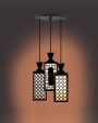 Ambiente 3 Shades Wooden Pendant Ceiling Lamp | 8 x 4 x 35 inches For Discount