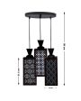 Chick Wooden Pendant 3 Lights Foyer Ceiling Lamp | 8 x 4 x 35 inches Online Hot Sale