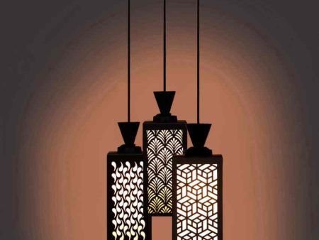 Colgante Wooden 3 Lights Pendant Foyer Ceiling Lamp | 8 x 4 x 35 inches Online Hot Sale