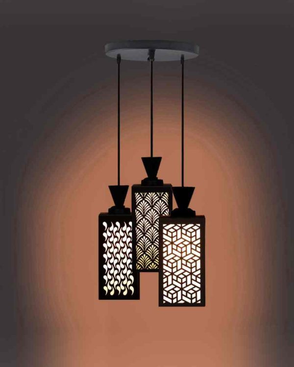 Colgante Wooden 3 Lights Pendant Foyer Ceiling Lamp | 8 x 4 x 35 inches Online Hot Sale