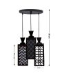 Decoración Wooden 3 Lights Pendant Foyer Ceiling Lamp | 8 x 4 x 35 inches Online Hot Sale