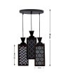 Edel Wooden 3 Lights Pendant Foyer Ceiling Lamp | 8 x 4 x 35 inches Fashion