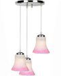 Chic Metal Fitting Three Glass Shade Light Pendant Ceiling Lamp | 13 x 13 x 28 inches Sale