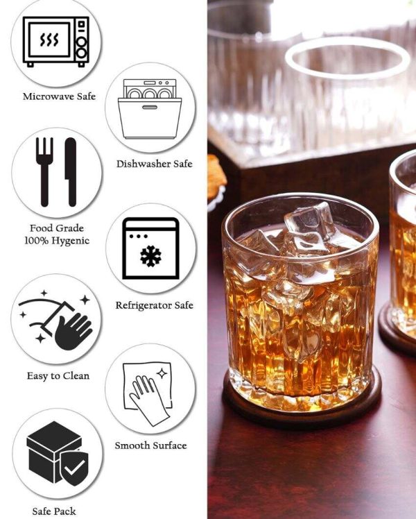 Ornate Whiskey Glasses | Set Of 6 | 265 ml on Sale