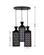 Elegancia 3 Lights Wooden Premium Foyer Ceiling Lamp | 8 x 4 x 35 inches For Discount