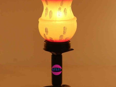 Tulipano Decorative Wooden Table Lamp with Glass Shade | 5 x 10 inches Online now