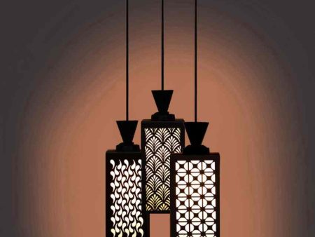 Deckey Wooden 3 Lights Pendant Foyer Ceiling Lamp | 8 x 4 x 35 inches For Cheap