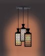 Elegante Wooden 3 Lights Pendant Foyer Ceiling Lamp | 8 x 4 x 35 inches For Cheap