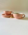 Ceramic Design Cappuccino Cups With Saucers | Set of 2 For Cheap