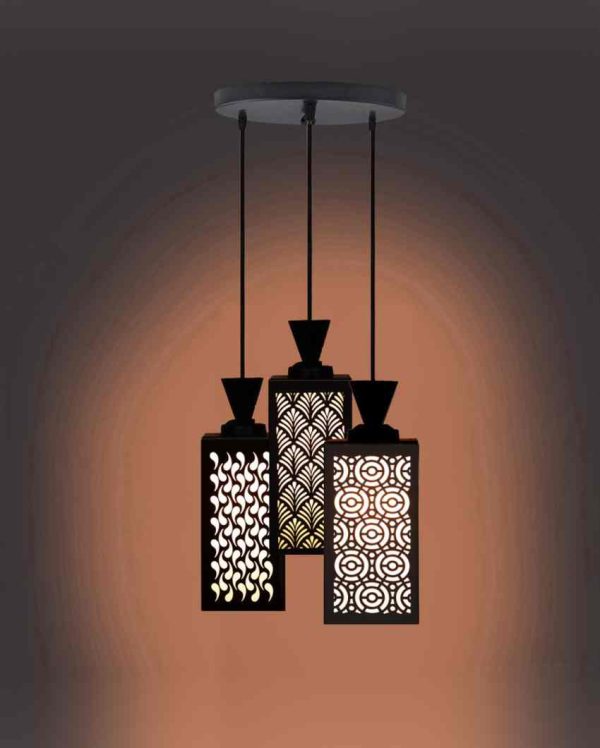 Edel Wooden 3 Lights Pendant Foyer Ceiling Lamp | 8 x 4 x 35 inches Fashion