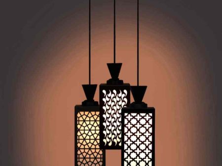 Chick 3 Lights Wooden Pendant Foyer Ceiling Lamp | 8 x 4 x 35 inches Cheap