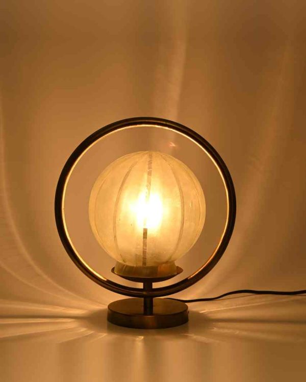 Anemone Decorative Round Table Lamp with Colorful Glass Shade | 9 x 10 inches on Sale