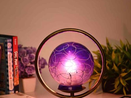 Buchsbaum Decorative Round Table Lamp with Colorful Glass Shade | 9 x 10 inches For Discount