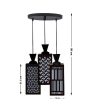 Creador 3 Lights Wooden Pendant Foyer Ceiling Lamp | 8 x 4 x 35 inches Online Hot Sale