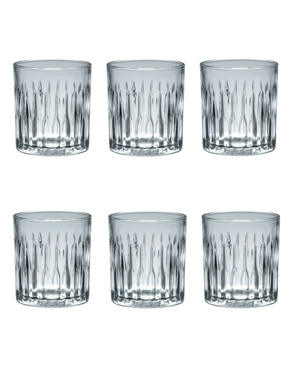 Ornate Whiskey Glasses | Set Of 6 | 265 ml on Sale