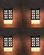 Contemporary Wooden Pendant Hanging Ceiling Lamp | Set of 4 | 4 x 4 x 7 inches Cheap