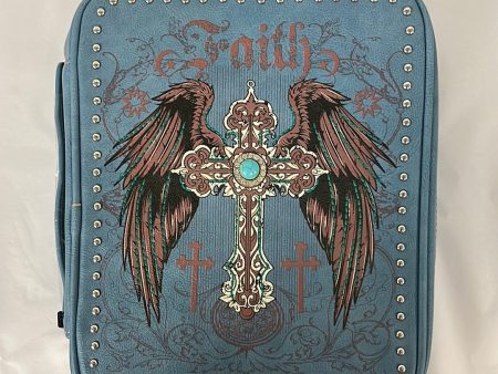 FAITH WINGS CROSS BLUE BIBLE CV-0431 Fashion