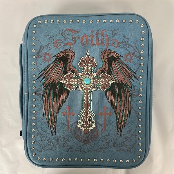 FAITH WINGS CROSS BLUE BIBLE CV-0431 Fashion